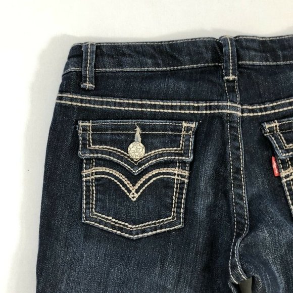 Levi's Jeans Youth 14 Blue Boot Cut Denim Pants Slim Fit Size 14 (24X21) - Picture 11 of 12